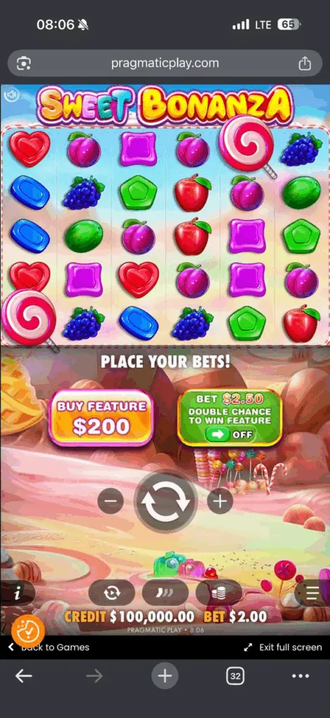 Sweet Bonanza mobiele gaming interface geoptimaliseerd voor smartphones en tablets